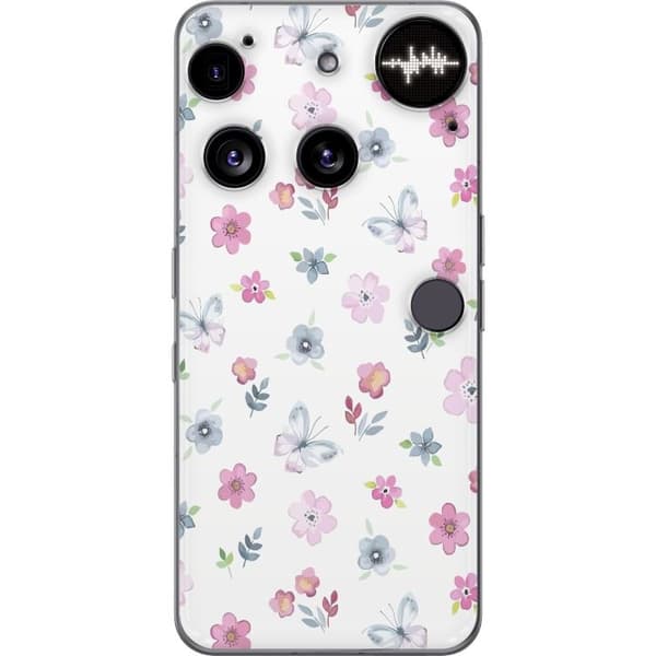 Mobilcover til Nothing Phone (3) med Blomster og sommerfugle