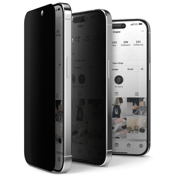 Ringke iPhone 15 Pro Max Skærmbeskytter i hærdet glas Privatliv