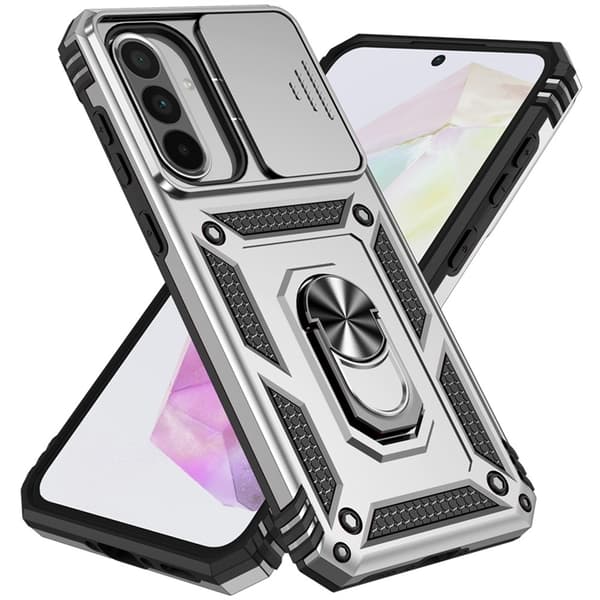 Mobilskal till Galaxy A36/A56 Kickstand PC + TPU - Silver Silver