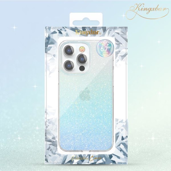 Kingxbar Triangle Streamer Series Cover iPhone 13 Pro - Blå Blue