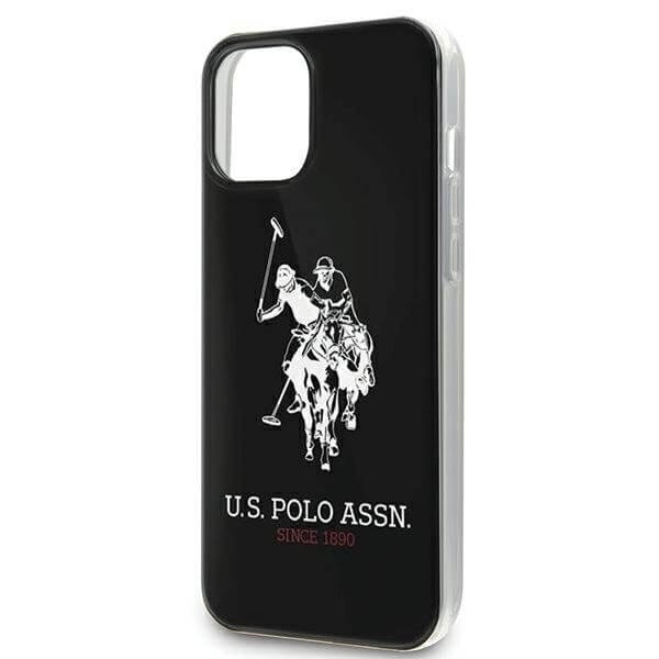 U.S. Polo Assn. Shiny iPhone 12 Pro Max Stor Loga Svart Svart