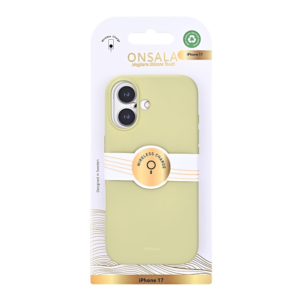 ONSALA Mobilskal till iPhone 17 med Silikonkänsla - Lime Grön