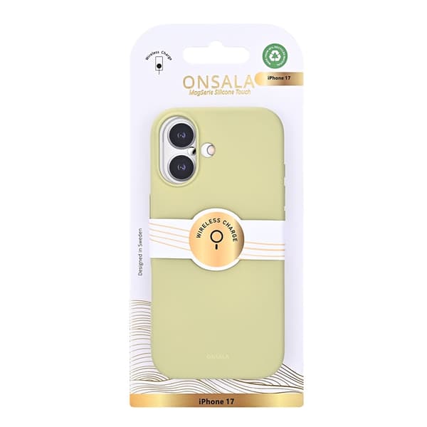 ONSALA Telefontaske til iPhone 17 med silikonefølelse - Lime Grön