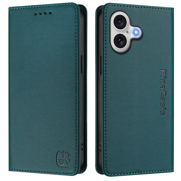 RINACASIS iPhone 17 Plånboksfodral RC01 RFID - Mörkgrön Grön