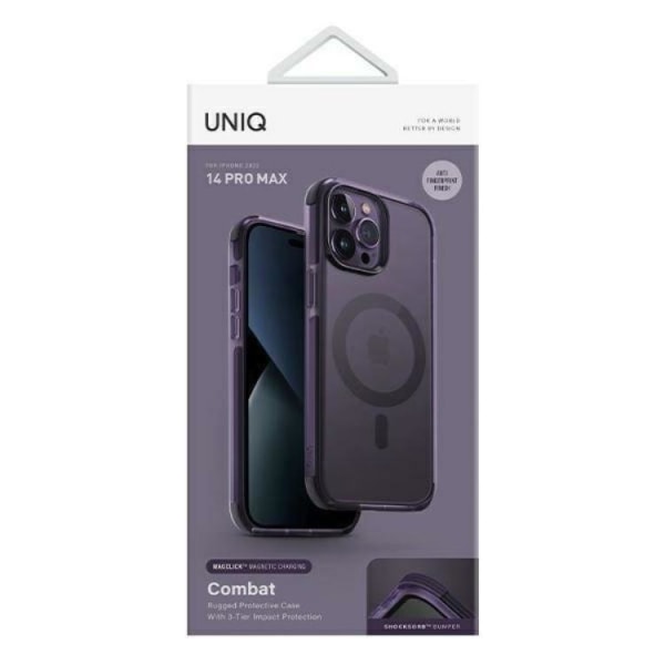 UNIQ iPhone 14 Pro Max -kotelo Magsafe Combat - violetti