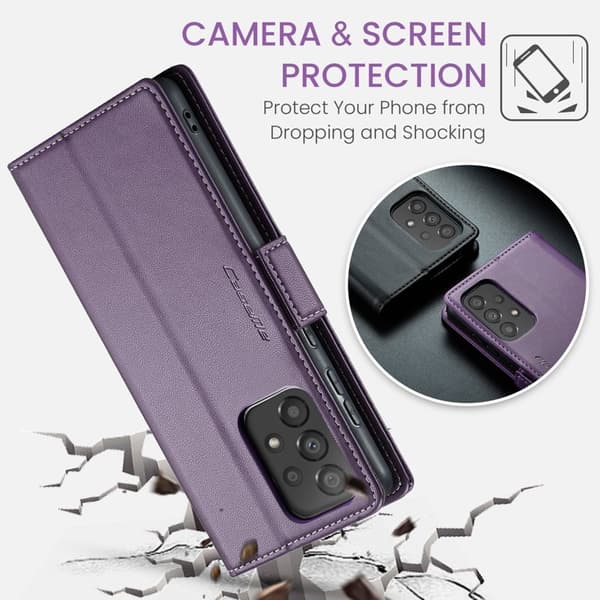 CASEME Plånboksfodral Konstläder för Samsung Galaxy A33 5G - Lila