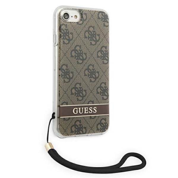 Guess iPhone 7/8/SE (2020/2022) Skal Print Strap - Brun