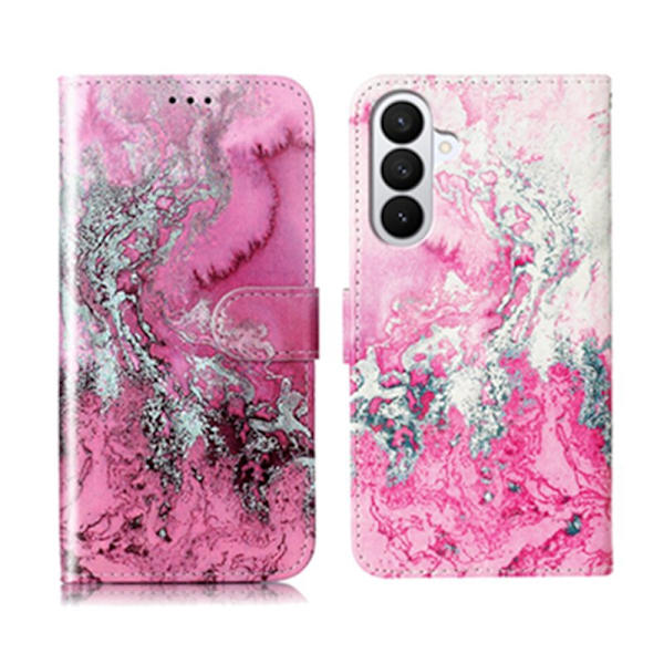Plånboksfodral för Samsung Galaxy S26 Plus Stativ Konstläder - Rosa Marmor