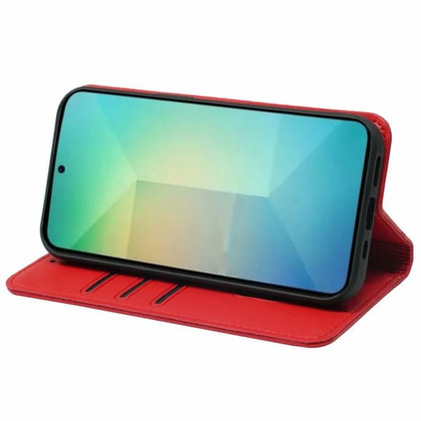 Plånboksfodral för Samsung Galaxy S26 Magnetiskt stängning Konstläder - Röd