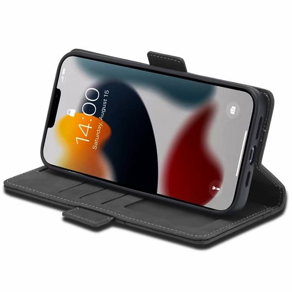 FORWENW F3-Series iPhone 14 Pro Plånboksfodral Konstläder - Svart