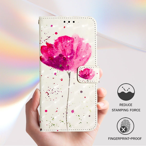 iPhone 17 Pro Plånboksfodral Printing Pattern Med Strap Rosa