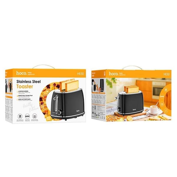Hoco Retro Brödrost 850W HE50 - Svart