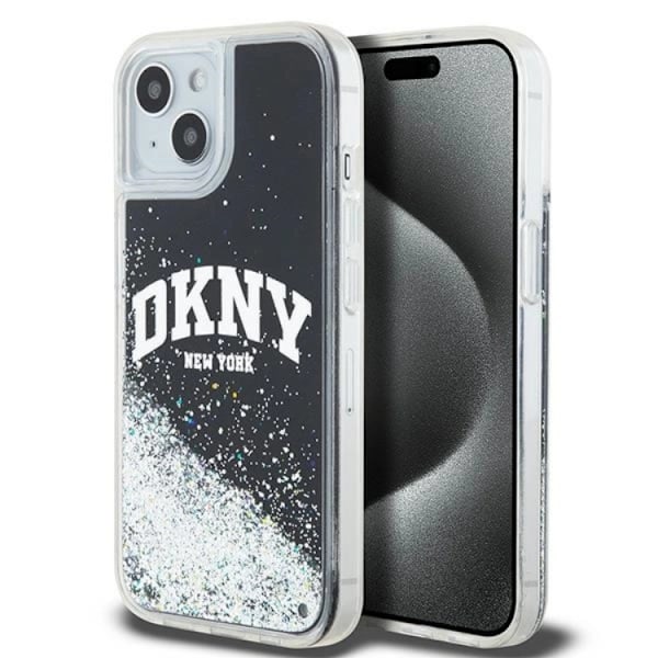 DKNY iPhone 14 Mobilskal Liquid Glitter Big Logo - Svart Svart