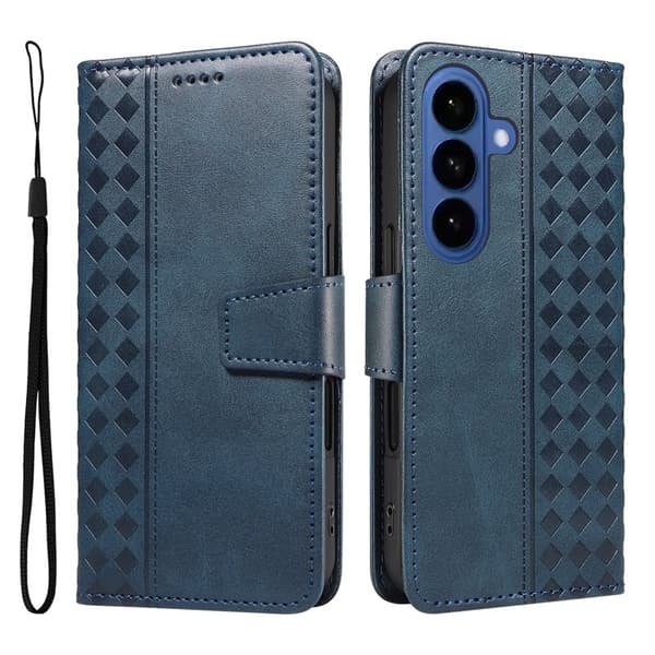 Samsung Galaxy S26 / S26 Pro Plånboksfodral Konstläder Ställ - Blå