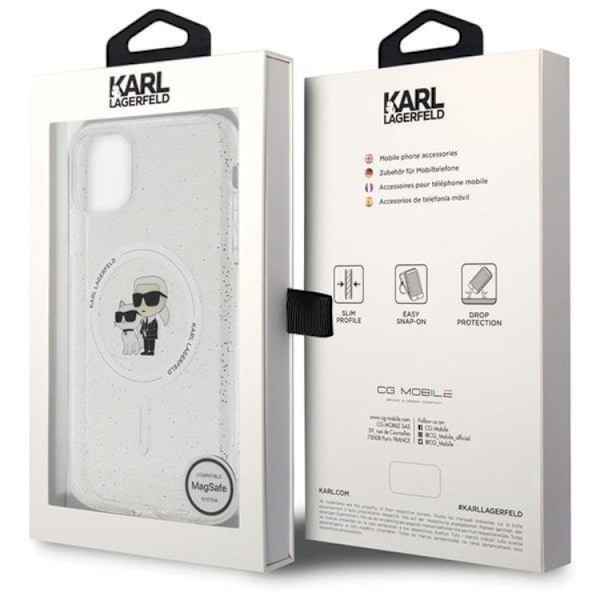 KARL LAGERFELD iPhone 11/XR Mobilskal Magsafe Glitter - Clear