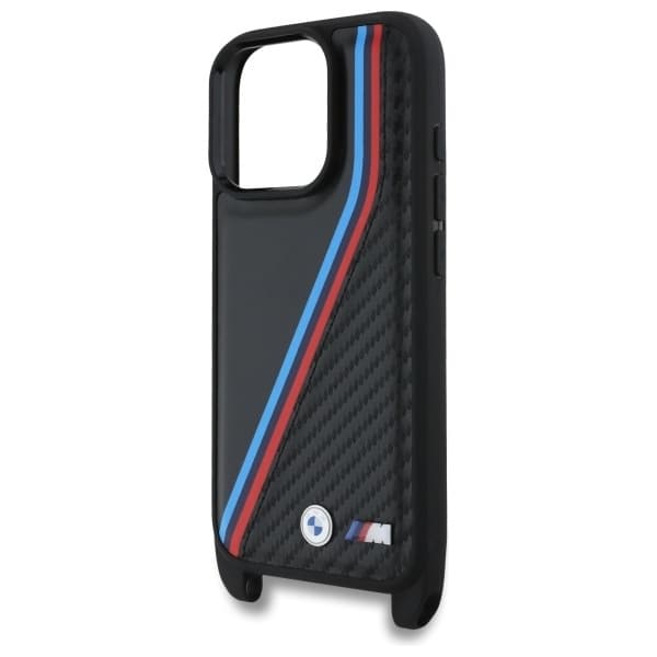BMW Mobilskal till iPhone 16 Pro Max Carbon Tricolor & Strap - Svart Black