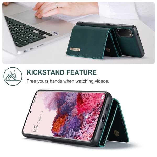 DG.MING 2-in-1 Plånboksfodral med Magnet för Samsung S20 - Grön