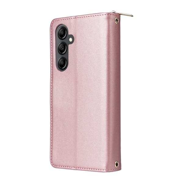 Galaxy A17 / A26 Konstläder Plånboksfodral Med Handledsrem - Roséguld Roséguld