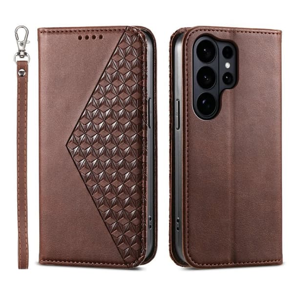 Xiaomi 17 Plånboksfodral Konstläder med Handrem - Brun