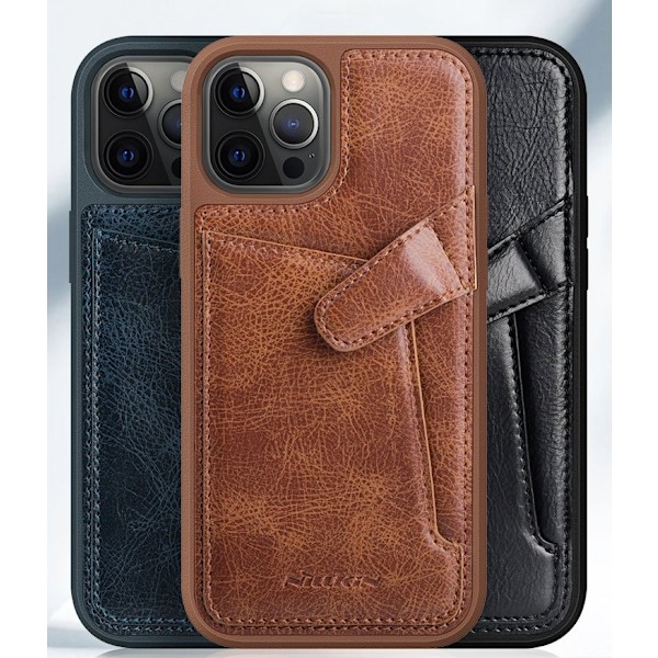 Nillkin Aoge Äkta Läder Fodral iPhone 12 mini - Svart Svart