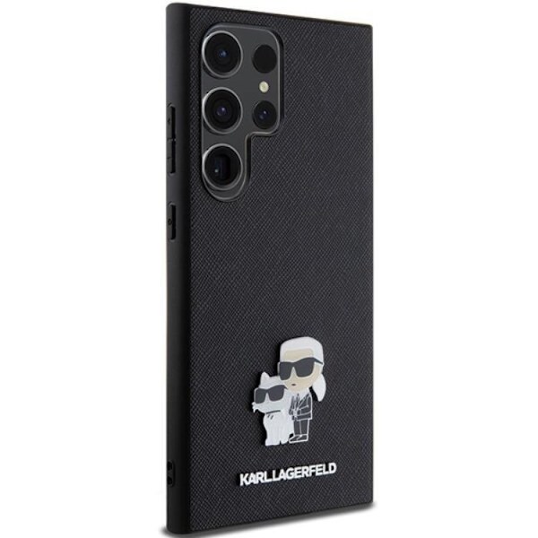 Karl Lagerfeld Galaxy S24 Ultra Mobilskal Saffiano Metal Pin Svart