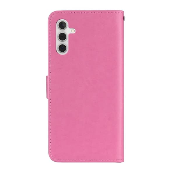 Plånboksfodral för Samsung Galaxy S26 Konstläder med handledsrem - Rosa