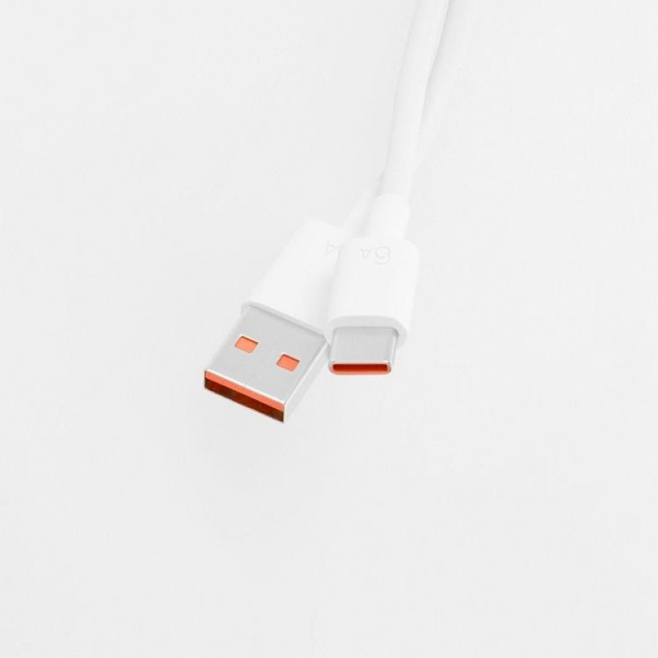 HUAWEI USB-A Till USB-C 66W 6A Kabel 1m Bulk - Vit Vit