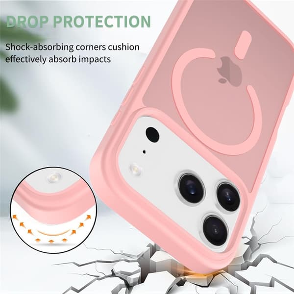 Mobilskal till iPhone 17 Pro MagSafe Acrylic Skin Touch - Rosa Rosa