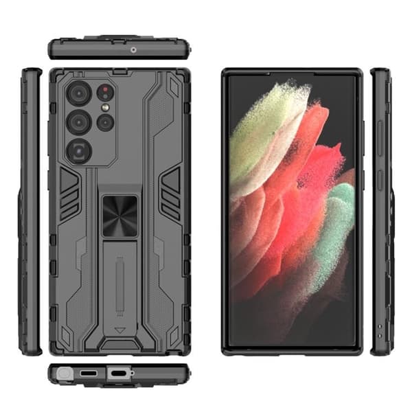 ShockProof Kickstand Cover Galaxy S22 Plus - Sort Black