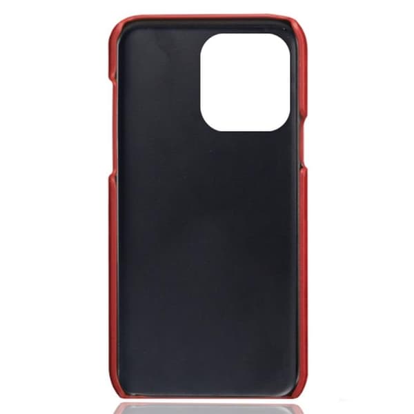 iPhone 14 Pro Max Skal Korthållare PU Läder - Röd Röd