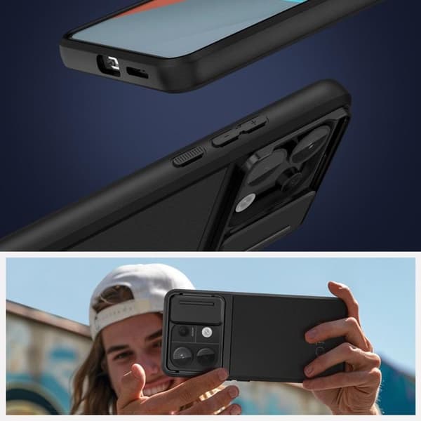 Tech-Protect telefontaske til Xiaomi Redmi Note 13 Pro 5G Velar Cam Plus - Sort Svart