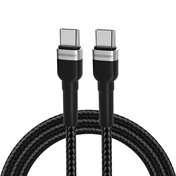 Wozinsky USB-C til USB-C Kabel PD 65W 1m - Sort Svart