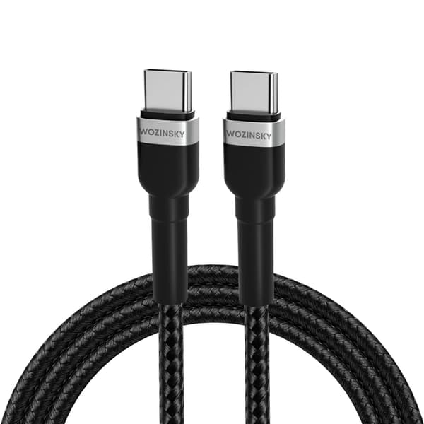 Wozinsky USB-C till USB-C kabel PD 65W 1m - Svart Svart