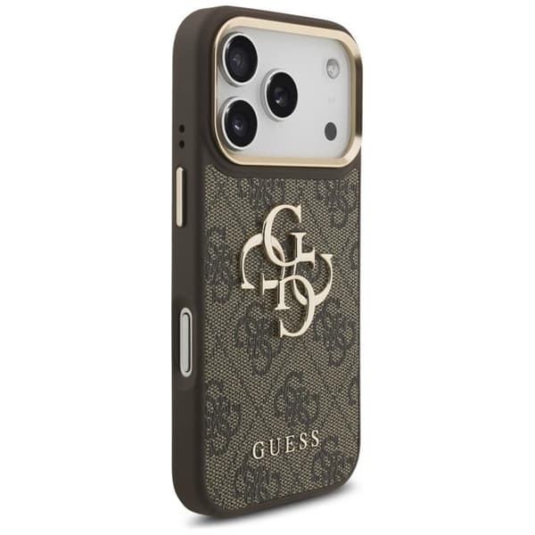 Guess Mobilskal till iPhone 17 Pro 4G Big Classic Logo Big Strap Metal - Brun Brun