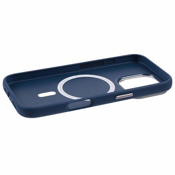 X-LEVEL Mobilskal till iPhone 16 Pro PU Läder + PC Blå