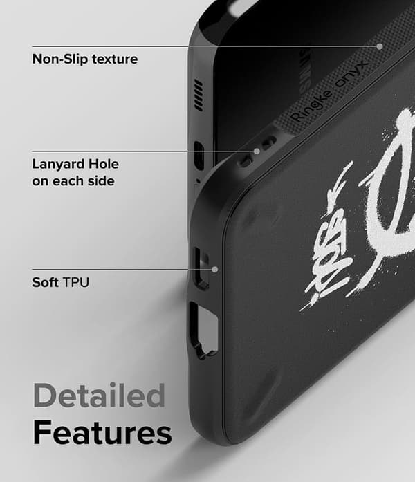 Ringke Galaxy S22 Plus Cover Onyx Graffiti - Sort Svart