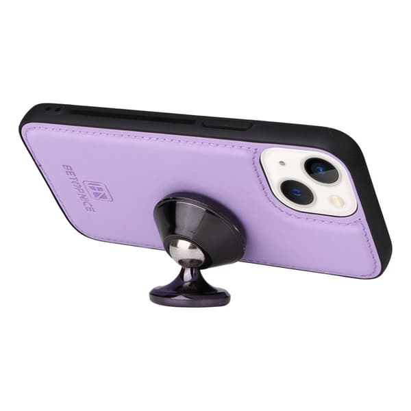 BETOPNICE iPhone 14 Plånboksfodral Magnetiskt Avtagbart Konstläder - Lila