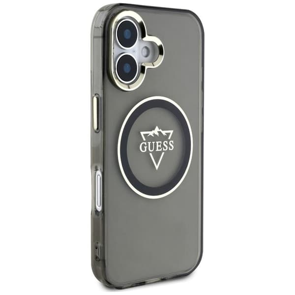 Guess Telefontaske til iPhone 16 MagSafe IML Mountain Logo - Sort Black