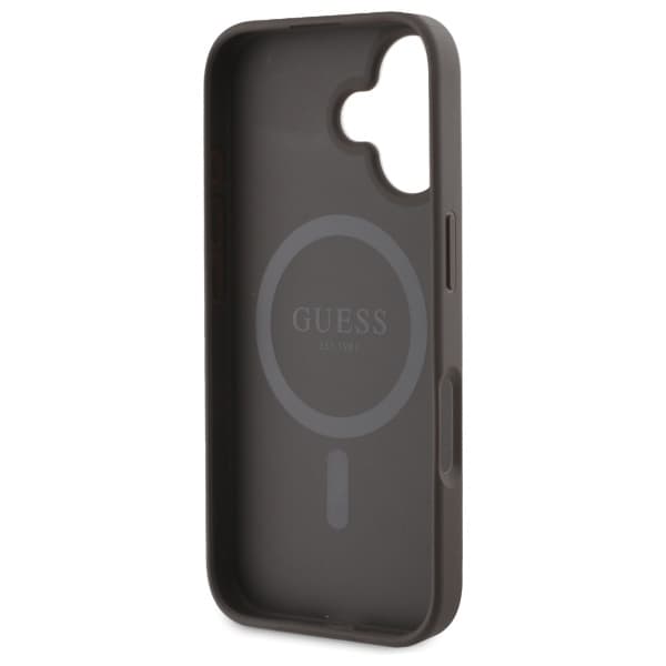 Guess Mobilskal till iPhone 16 MagSafe 4G Ring Classic - Brun