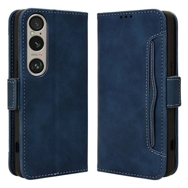 Sony Xperia 1 VI Plånboksfodral Konstläder - Blå Blå