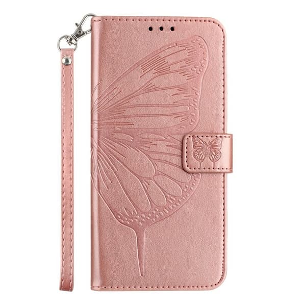 Samsung Galaxy S26 Ultra Plånboksfodral Konstläder Med Handledsrem - Roséguld