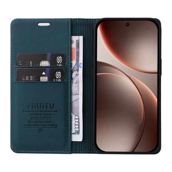 YIKATU Oppo Find X9 Pro 5G Plånboksfodral Konstläder - Grön