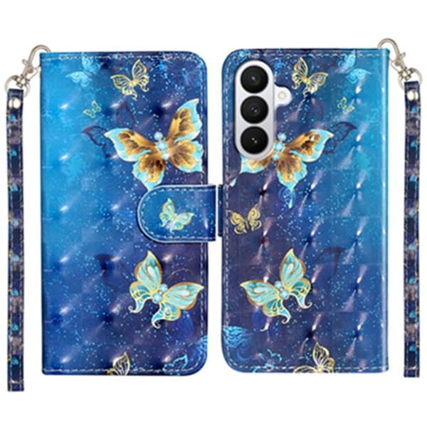 Plånboksfodral för Samsung Galaxy S26 Konstläder 3D-mönster - Blå