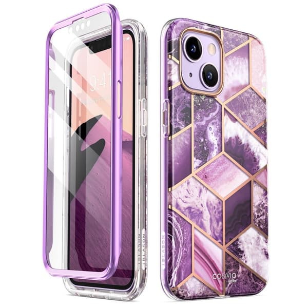 SupCase iPhone 14 Plus Skal Cosmo - Marmor Lila Lila
