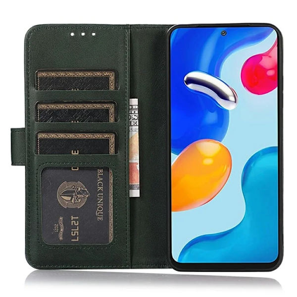 Sony Xperia 1 VII Plånboksfodral Cowhide Texture Konstläder - Grön