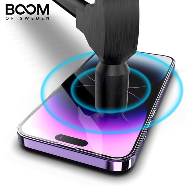 BOOM iPhone 14 Pro Härdat Glas Skärmskydd Clear - 2 Pack Transparent