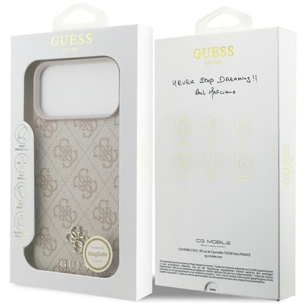 Guess telefontaske til iPhone 17 Pro Max MagSafe 4G Lille Klassisk Logo - Lyserød Rosa