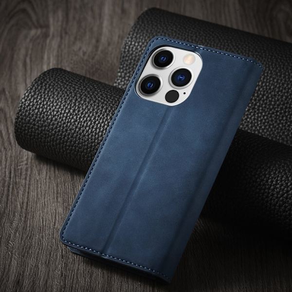FORWENW iPhone 15 Pro Max Plånboksfodral Konstläder - Blå