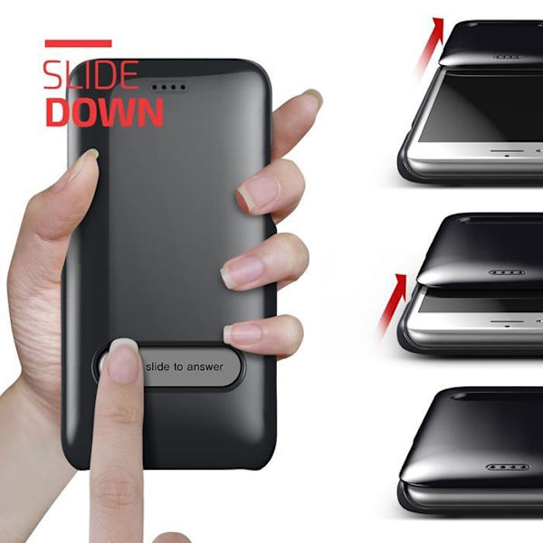 Verus Slim Slide Skal till Apple iPhone 6 / 6S  - Svart Svart