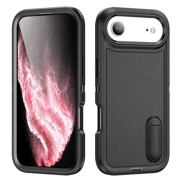 Mobilskal till iPhone Air Kickstand Silikon - Svart Svart